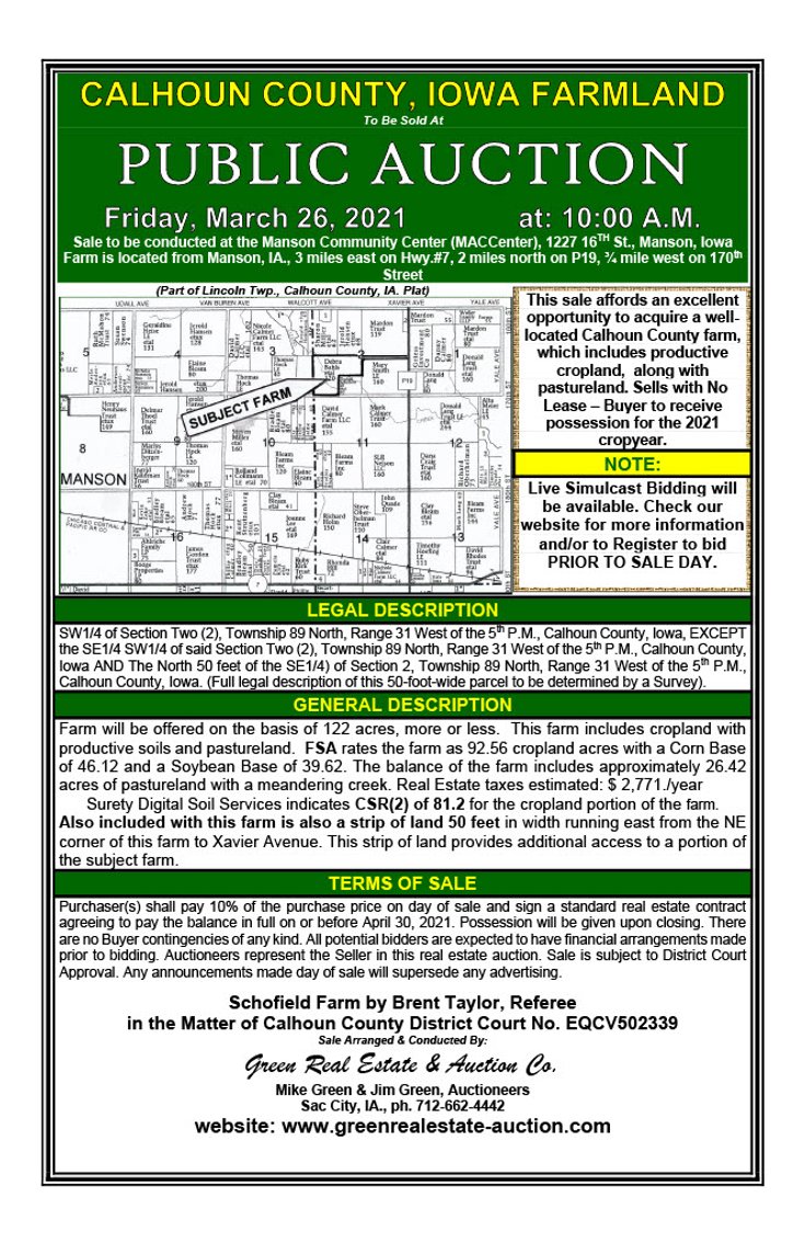 Image for Calhoun County, Iowa Farmland Auction