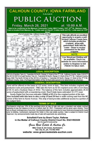Image for Calhoun County, Iowa Farmland Auction