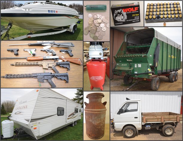 BAYLINER BOAT, CAMPER, UTV, GUNS, COINS, SHOP TOOLS, TRAILERS & WELDERS