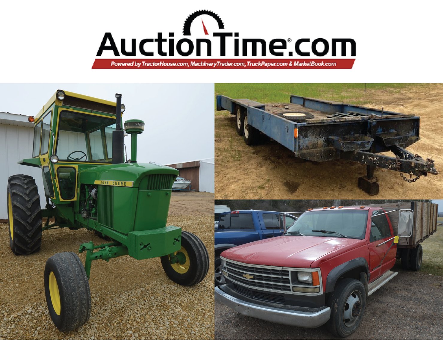 Image for JD 4010 TRACTOR, CHEV 3500 TRUCK, 19 FT TANDEM AXLE TRAILER - Mondovi, WI