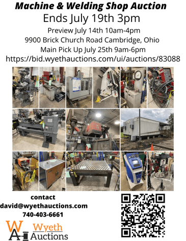 Image for Machine and Welding Shop Online Only Auction Cambridge Ohio