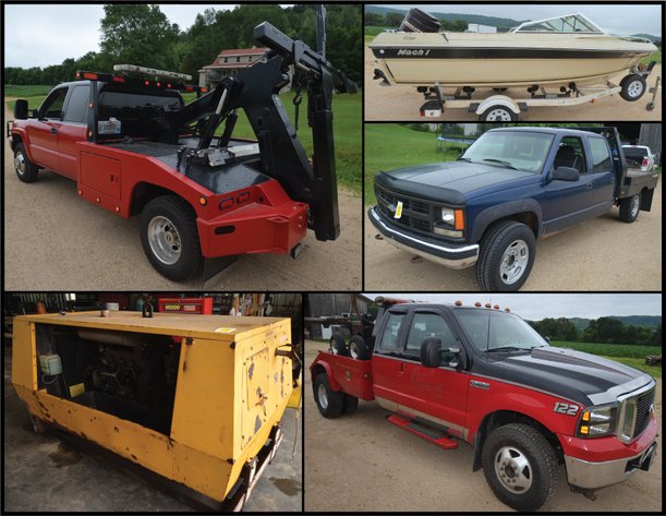 TOW TRUCKS, TRUCKS, BOAT, METAL FABRICATION EQUIPMENT - Durand, WI