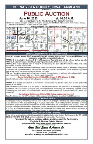 Image for Buena Vista County Land Auction!