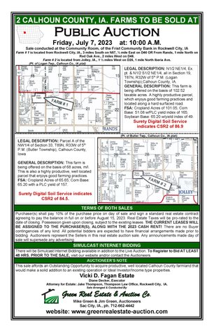 Image for Calhoun County, IA Land Auction!
