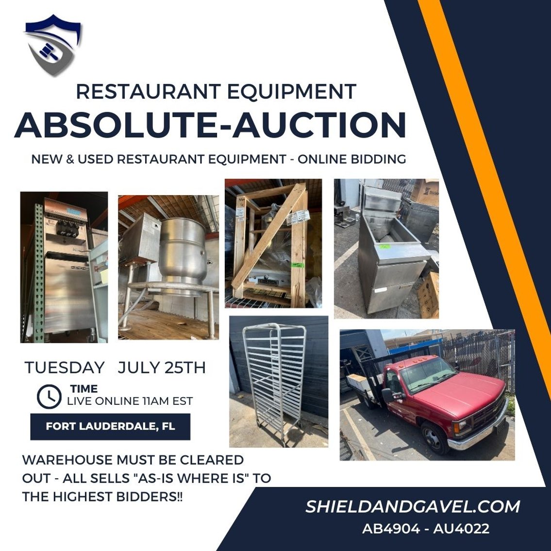 Image for RESTAURANT EQUIPMENT - ABSOLUTE AUCTION