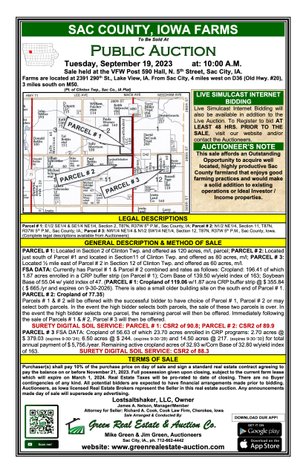 Image for Sac County, Iowa Land Auction!
