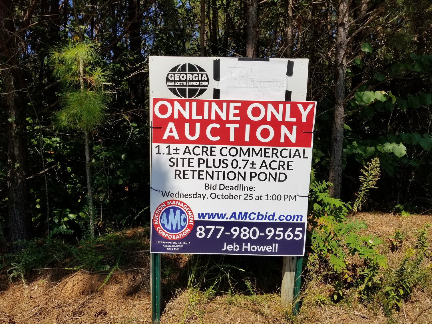 Image for 1.1 ± Acre Commercial Site Plus .7 Acre Retention Pond in Kennesaw, GA (Cobb County) - NOW SELLING ABSOLUTE!