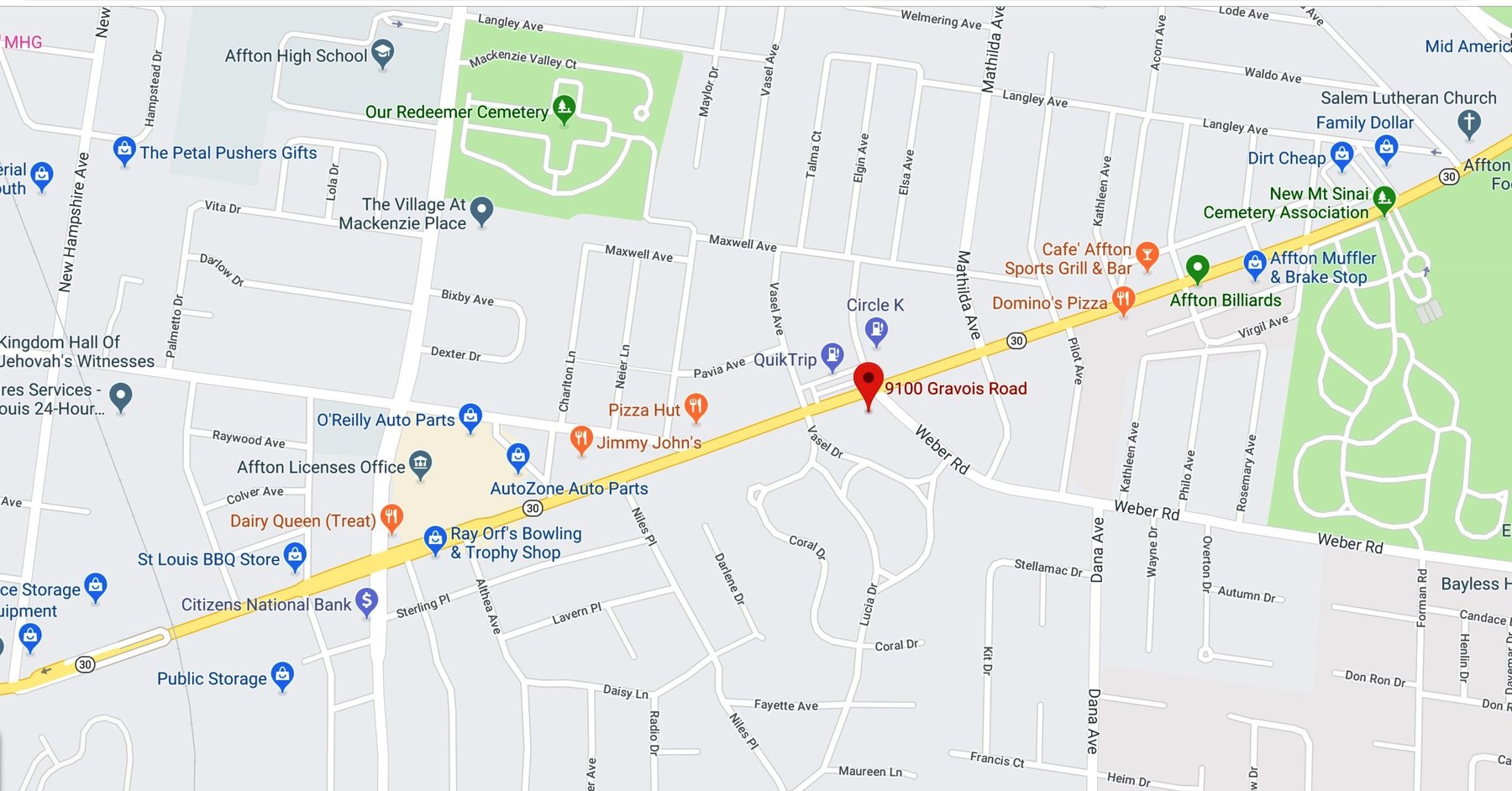 Image for Affton, MO: 8,300±SF Footprint Former Bank Branch on .84± Acre at 9100 Gravois Road, Affton, MO 63123 (St. Louis County)