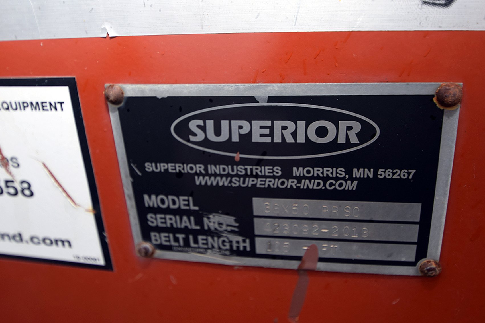 Image for Superior Industries, 36” x 50’ Portable, Radial Stacking Conveyor