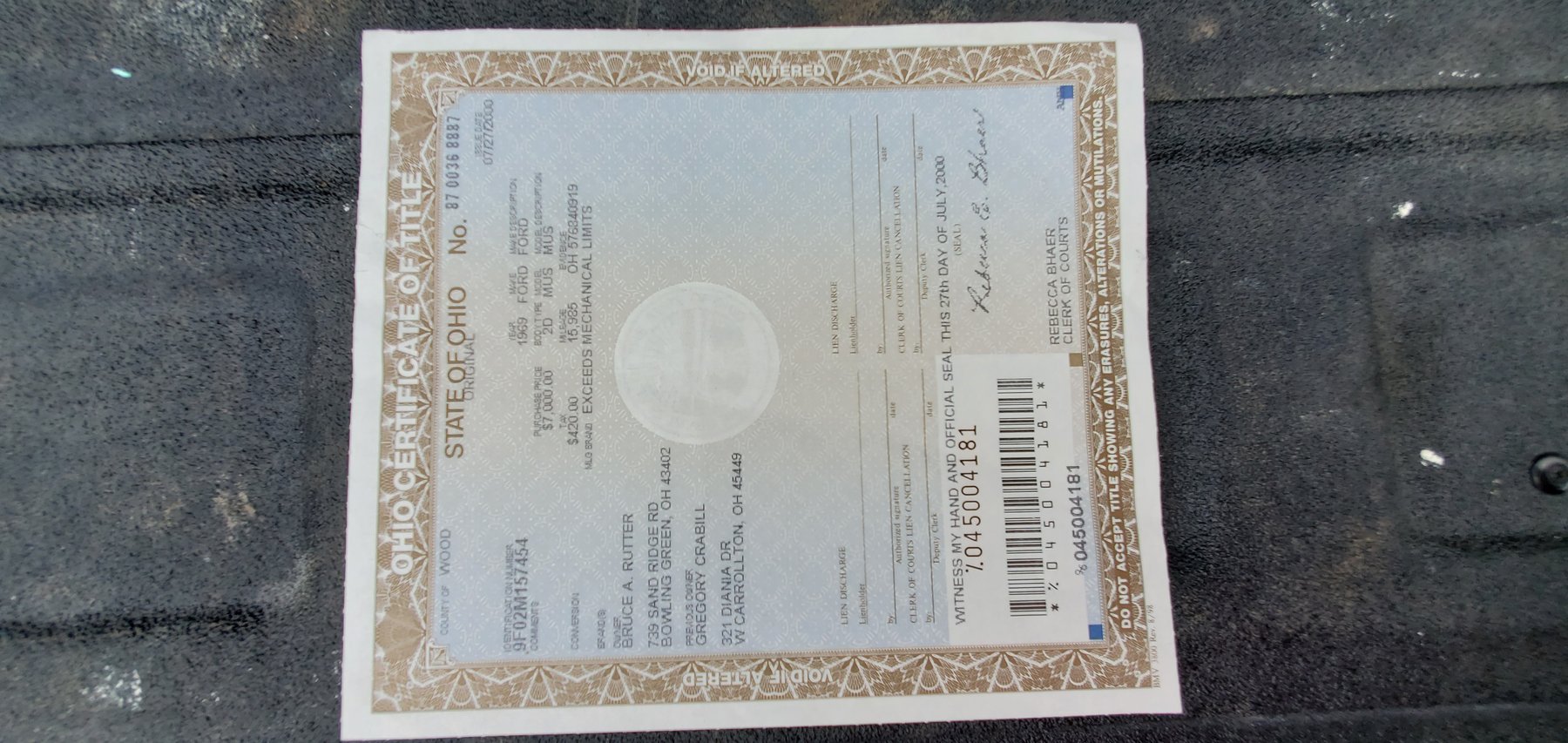 Image for 1969 Mustang Mach 1 Fastback