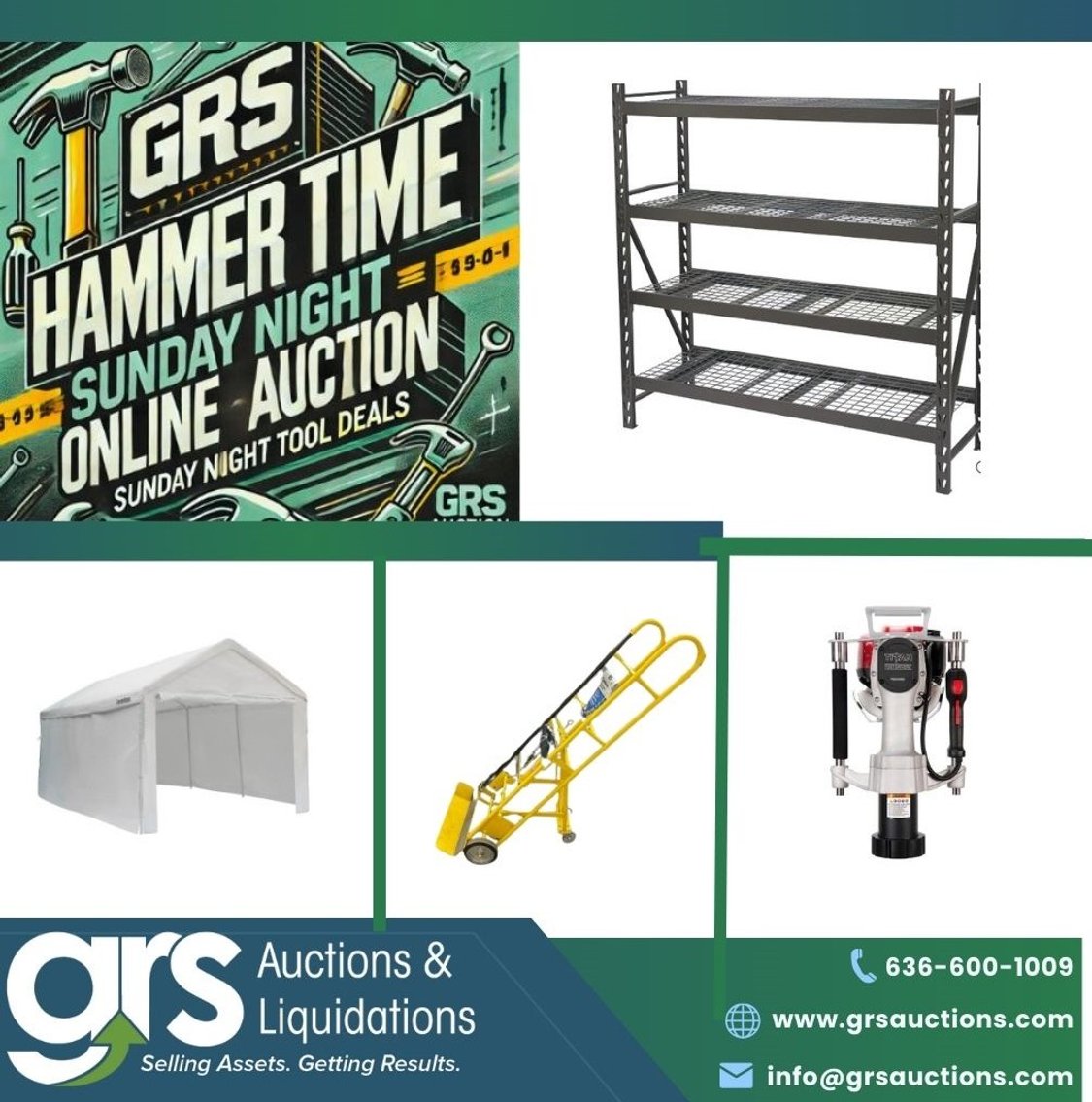 GRS Hammer Time Auction! Sunday Night Online Tool Deals!