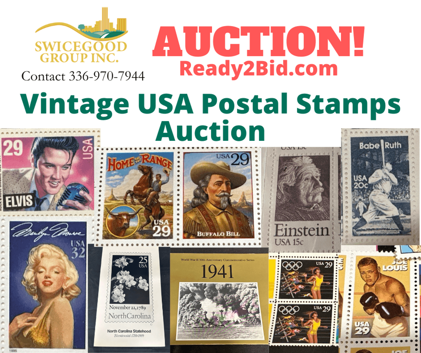 Vintage USA Postal Stamps Auction