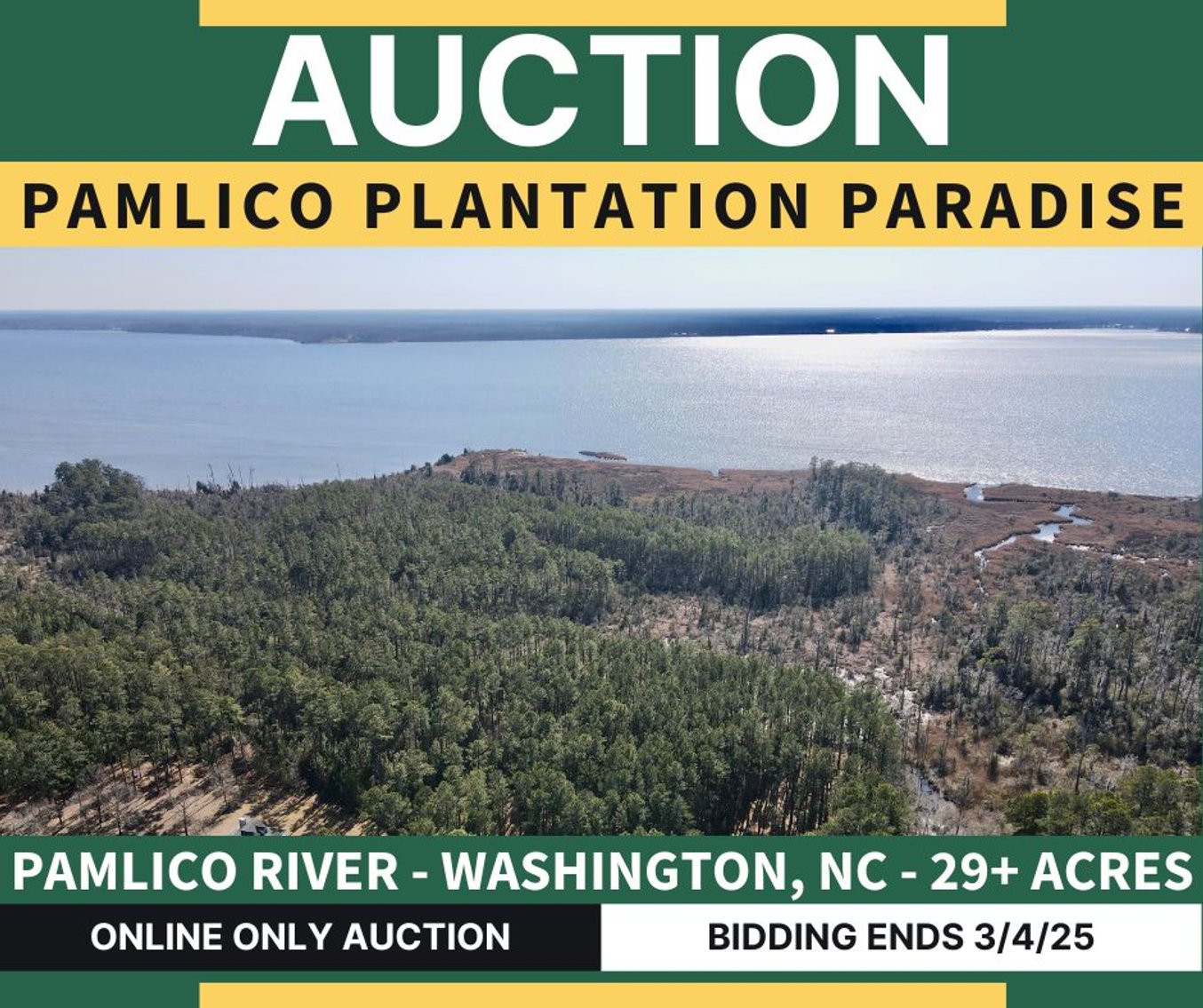 Coastal Carolina Auction - 29+ Acres of Pamlico Plantation Paradise