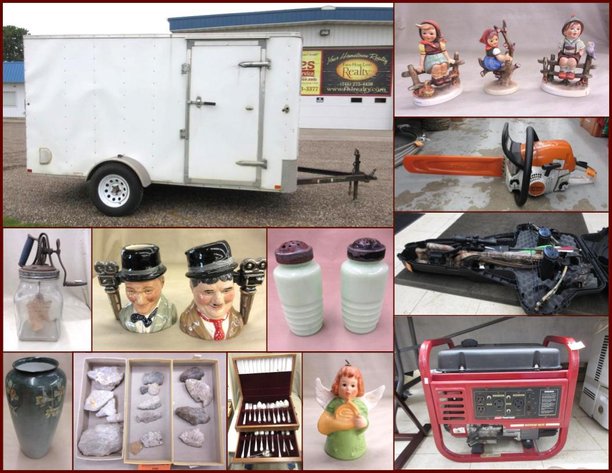 Trailer, Hummels, Antiques and Household (orange tag)