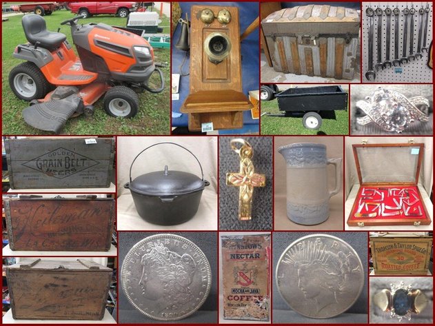 Primitives, Sterling, Outdoor and Antiques (blue tag)