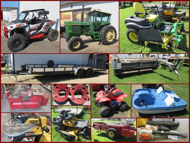 Polaris Rzr UTV, John Deere Tractor, Machinery, Tools, Lawn & Garden (gray tag)