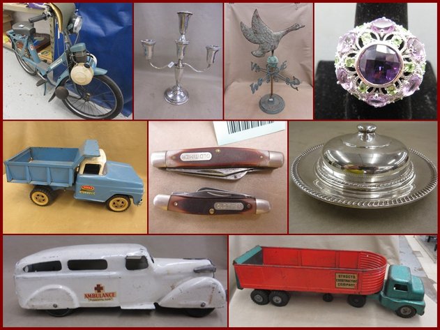 Sterling Silver, Collector Knives, Antiques and Joe Camel Collectibles (mint green tags)