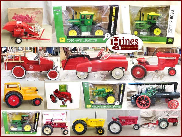 Large Collection of Die-Cast Tractors, Nascar and Antiques (blue tag)