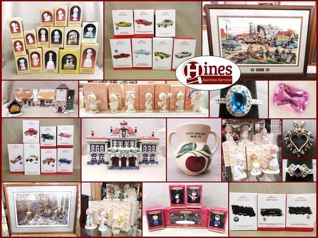 Signed Prints, Precious Moments, Hallmark Ornaments, Sterling Silver and Christmas Collectibles (hot pink)