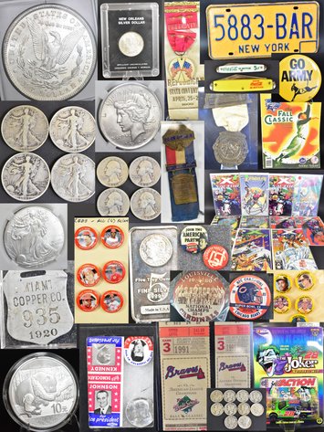 Vintage Coins, Political and Sports Memorabilia Collection 