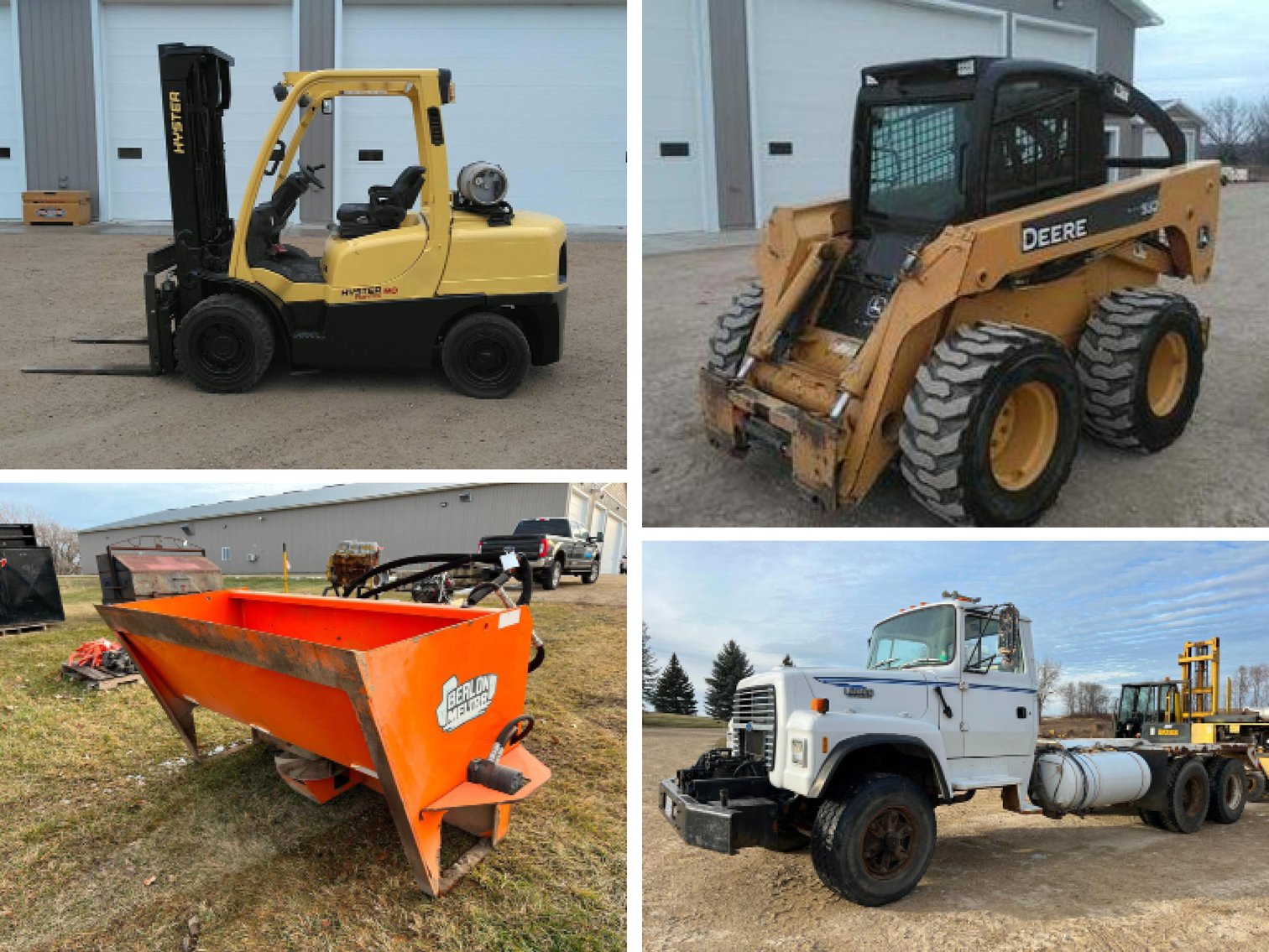 Hyster Forklift, John Deere 332 Skid  Steer, Trucks, Steel