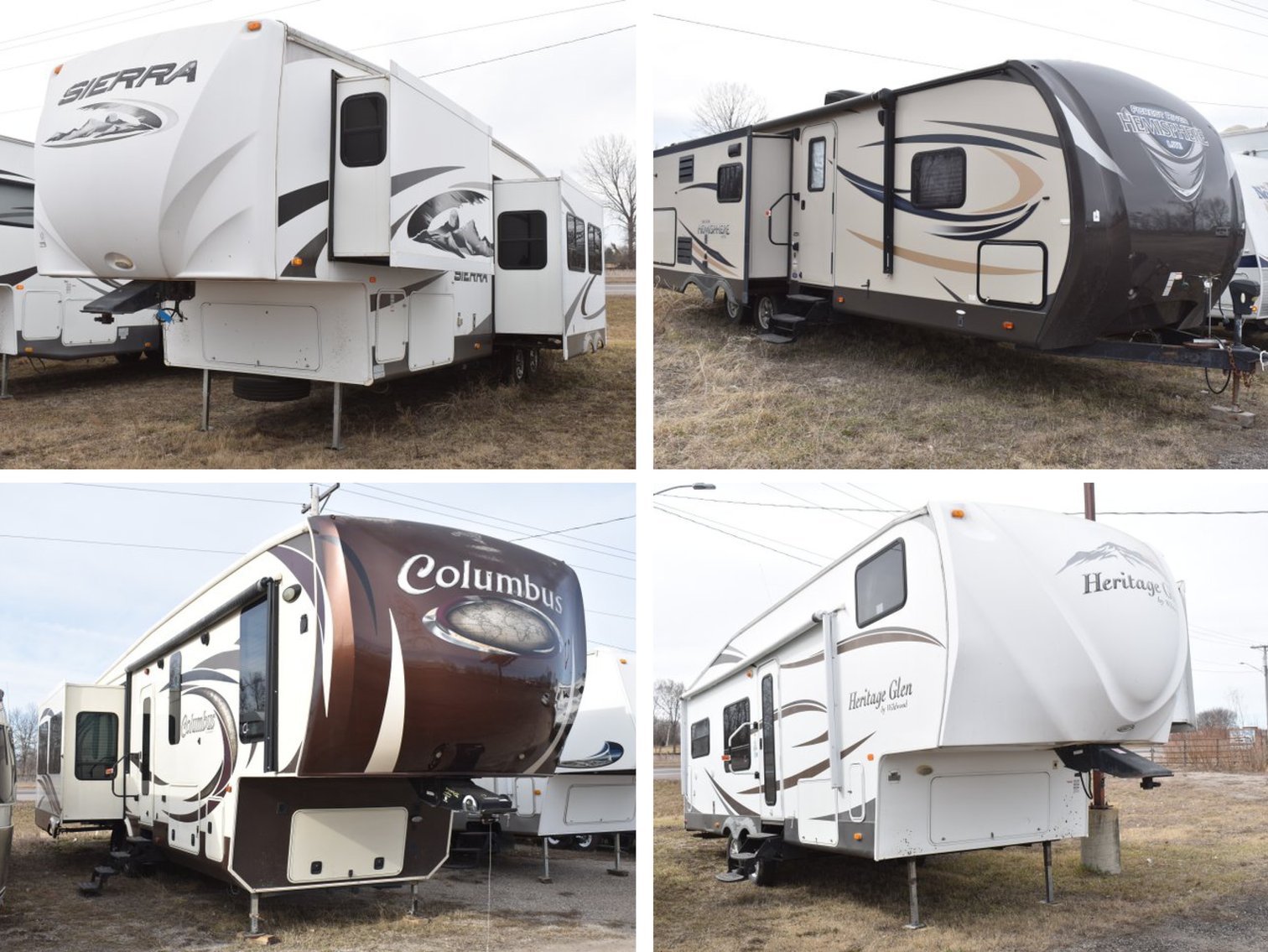 10 Campers: (5) 5th Wheels and (5) Travel Trailers (117613)