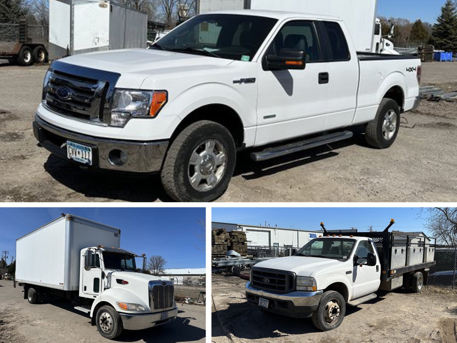 2008 Peterbilt 325 Box Truck, 2012 Ford F-150 XLT & 2002 Ford F-550