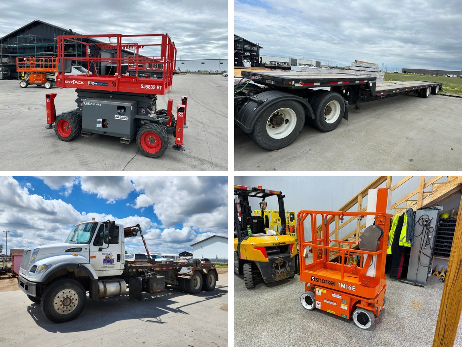 (12) Fleet Maintained Platform Lifts, 2022 Demco 53' Step Deck, IH Roll Backs, Ford F-450 (123905)