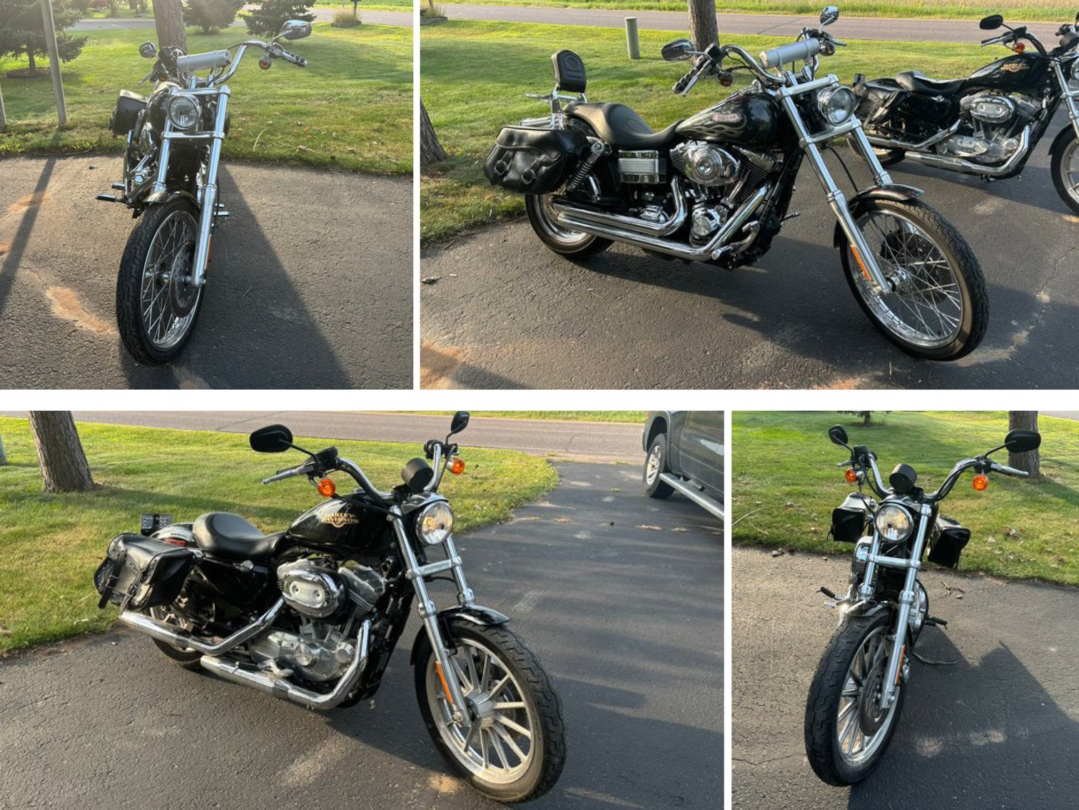 2006 Harley Davidson Wide Glide & 2009 Harley Davidson Sportster 883 Motorcycle (126220)