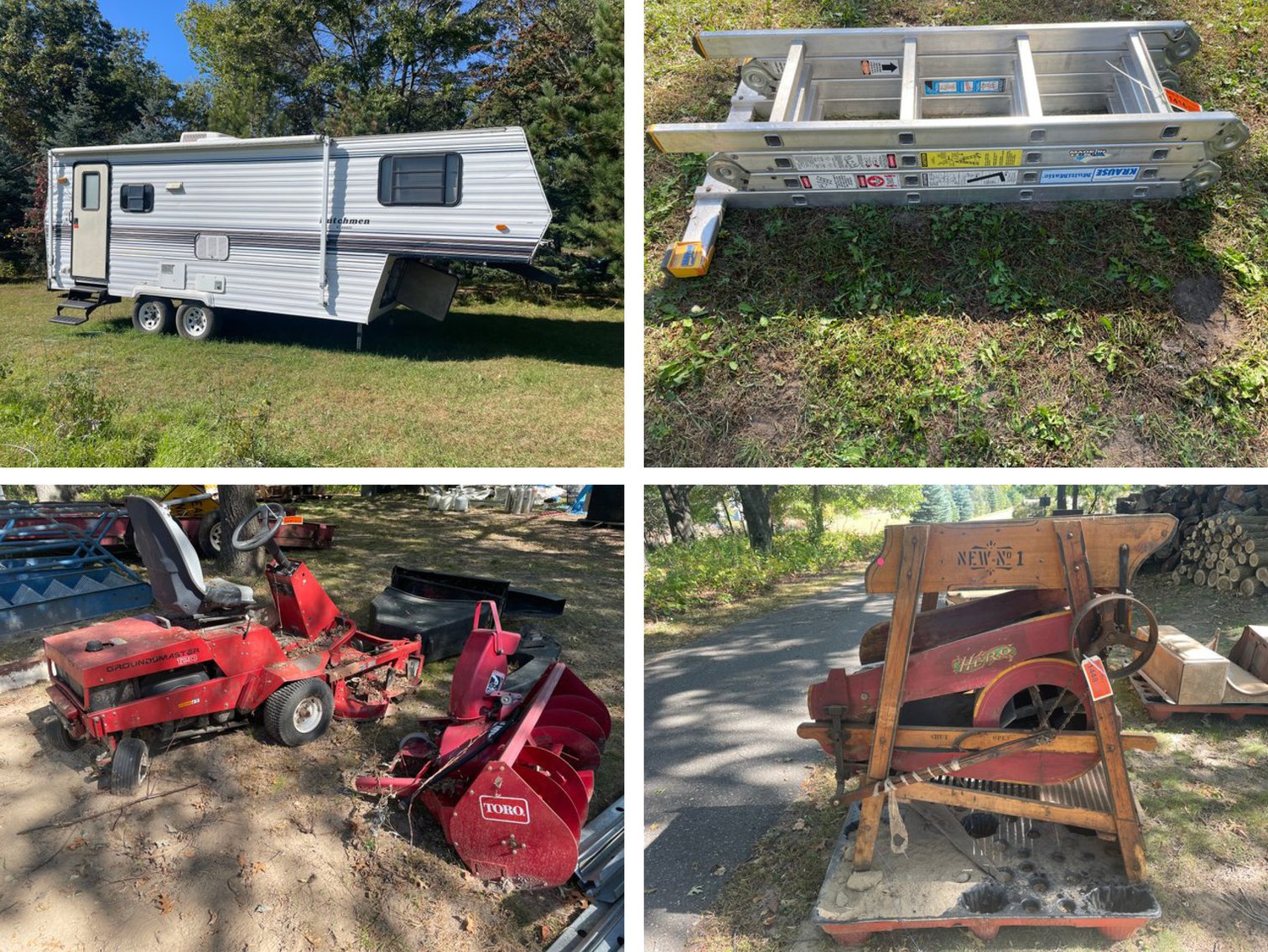 Moving Auction: 1996 Dutchman Classic 240, Scaffolding, Lawn & Garden (129981)