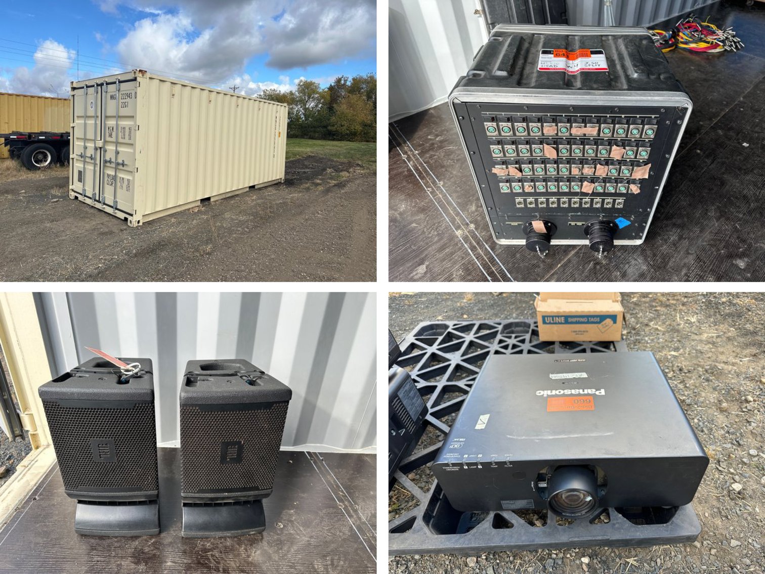 Audio Visual and Sound Equipment & 2022 20’ Sea Container (129422)