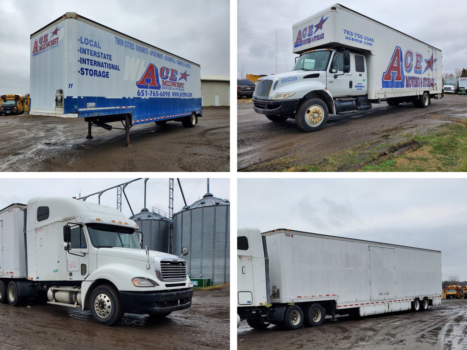 2007 International Semi, 2007 Freightliner Semi, (2) Kentucky Semi Trailers