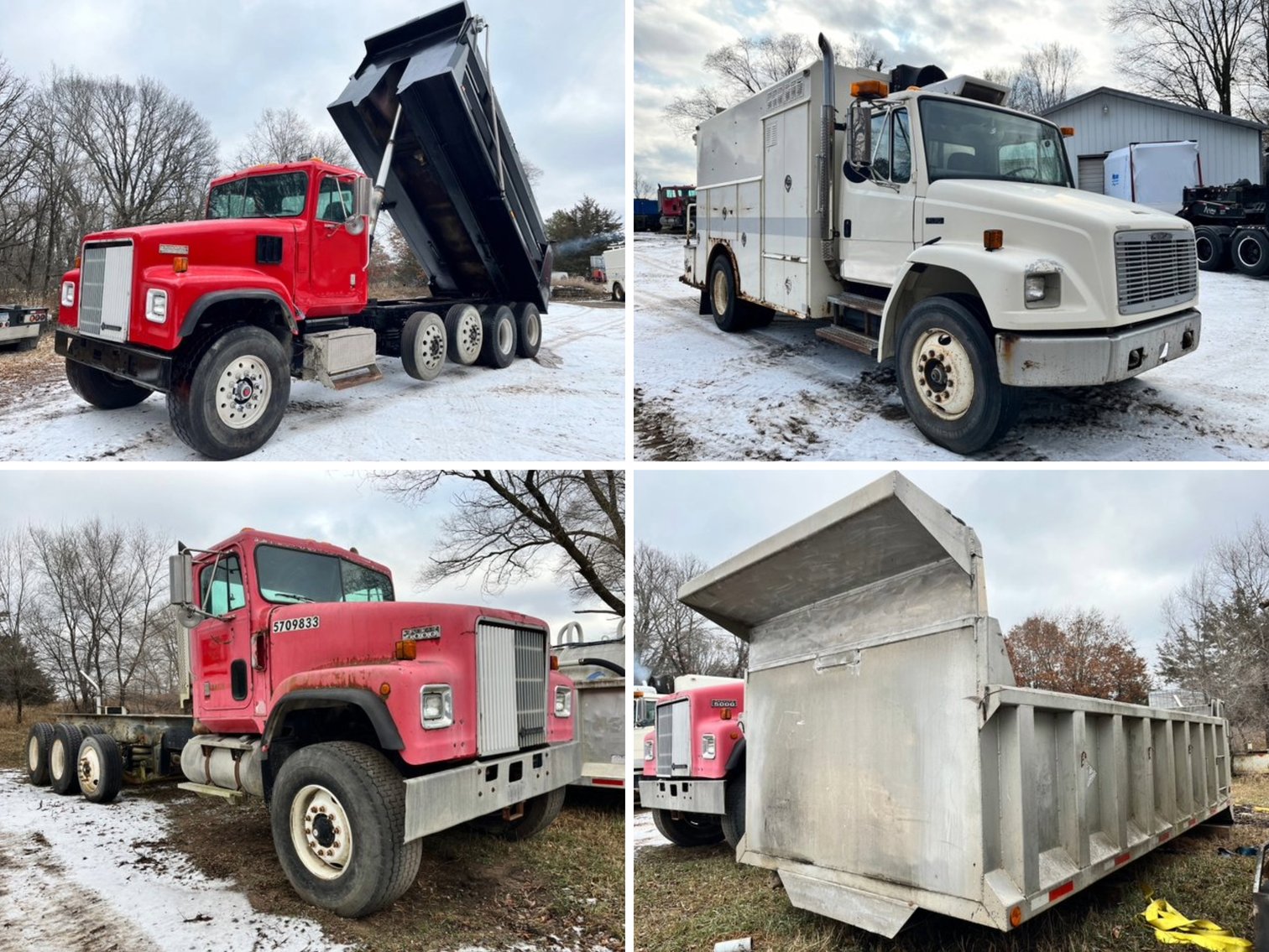 1998 International Paystar 5000, J Craft 18' Aluminum Dump Box & Equipment