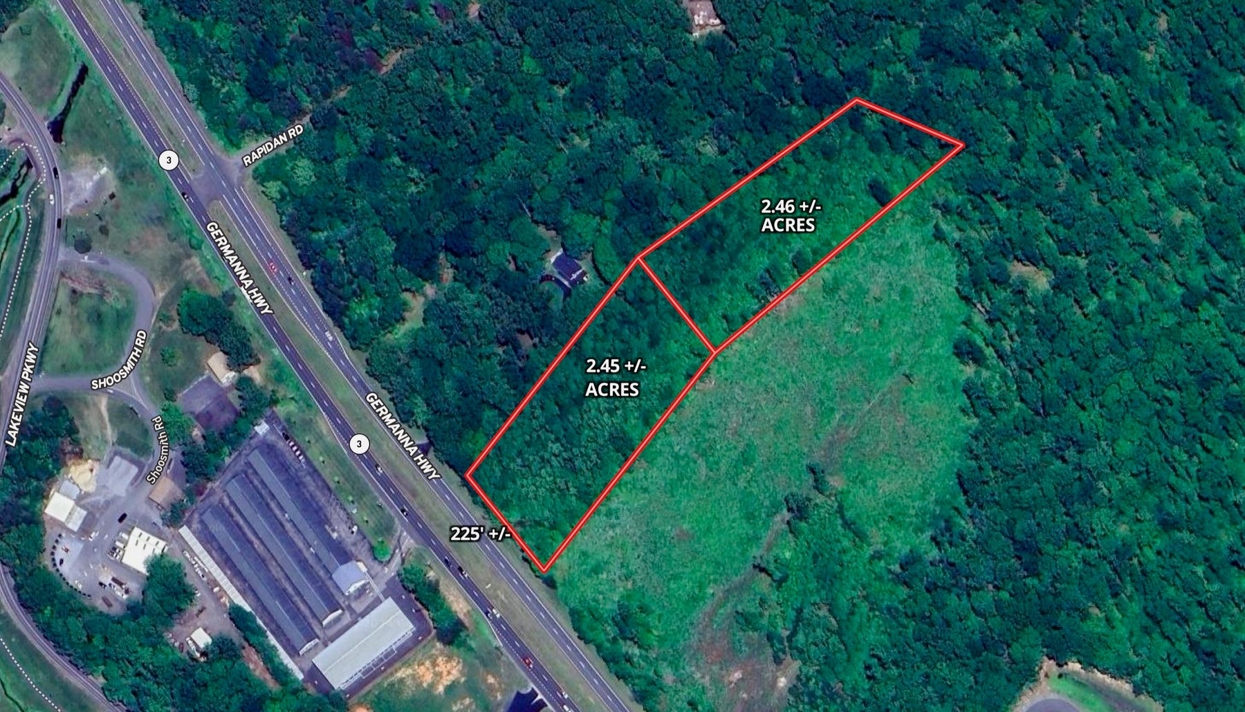 Image for 2 Commercially Zoned Land Parcels Totaling 4.9 +/- Acres Fronting Rt. 3 in Orange County, VA--ONLINE ONLY BIDDING!!