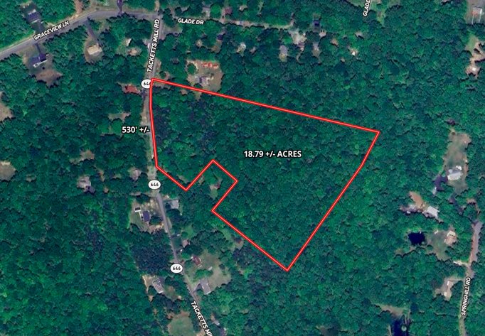 18.7 +/- Acres of Wooded Land w/530' +/- of Road Frontage in North Stafford County, VA--ONLINE ONLY BIDDING!!