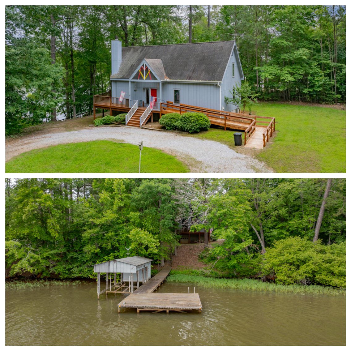 Image for 3 BR/2 BA Lake Gaston Waterfront Home w/Boat House on 1.17 +/- Acre Deep Water Lot--ONLINE ONLY BIDDING!!