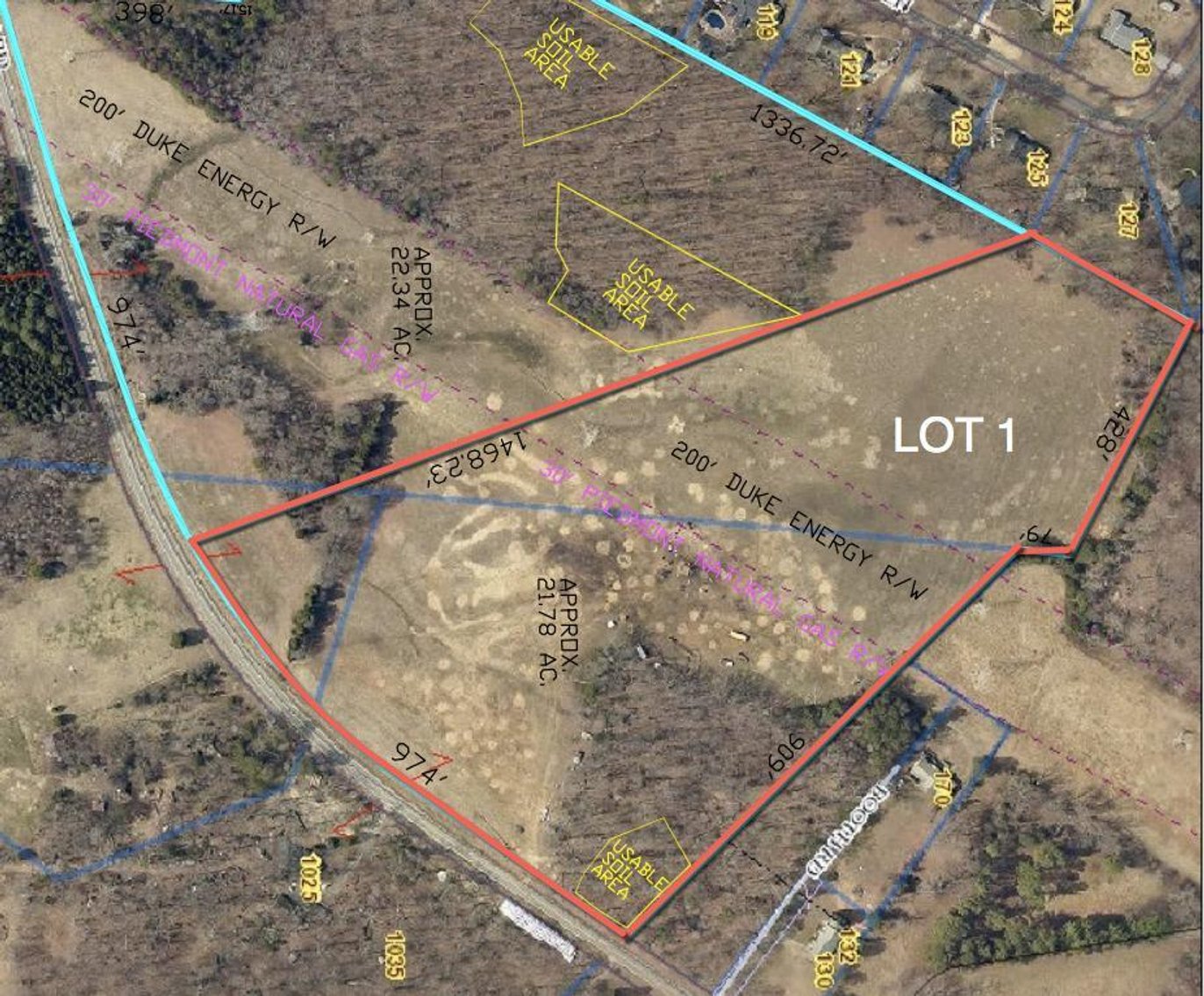 148 acres - Rowan County Acreage subdivided