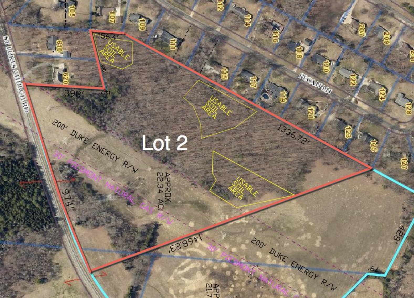 148 acres - Rowan County Acreage subdivided