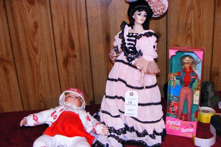 2 porcelain Coca Cola dolls (Heirloom, Baby Doll, Barbie Doll)