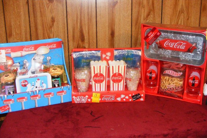 3 Coca Cola snack sets (popcorn, sundae set, snack tray)