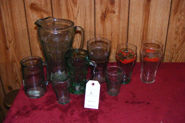 8 pc. Coca Cola various glasses & pitcher