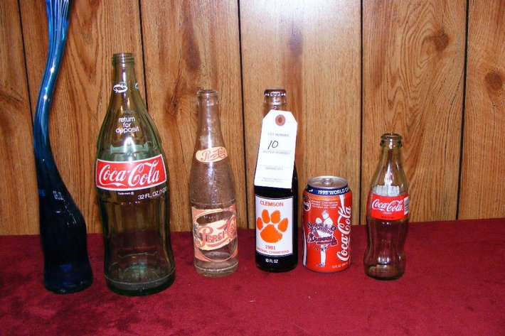 Various bottles of Coke & Pepsi