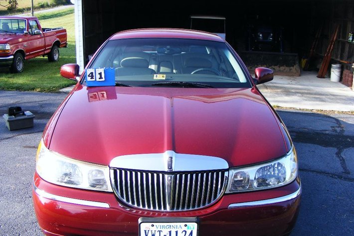 1998 Lincoln Town Car/Cartier Edition - runs, 126512 miles, VIN #ILNFM83W4WY673165, maroon w/gray leather interior, new tires, current VA inspection