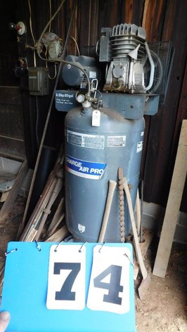 6.5 hp 80 gal. charge Air Pro upright compressor