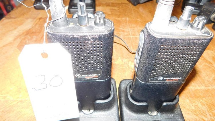 2 Motorola hand held radios w/chargers