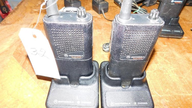 2 Motorola hand held radios w/chargers