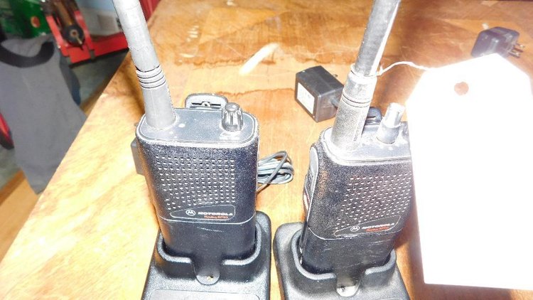 2 Motorola hand held radios w/chargers