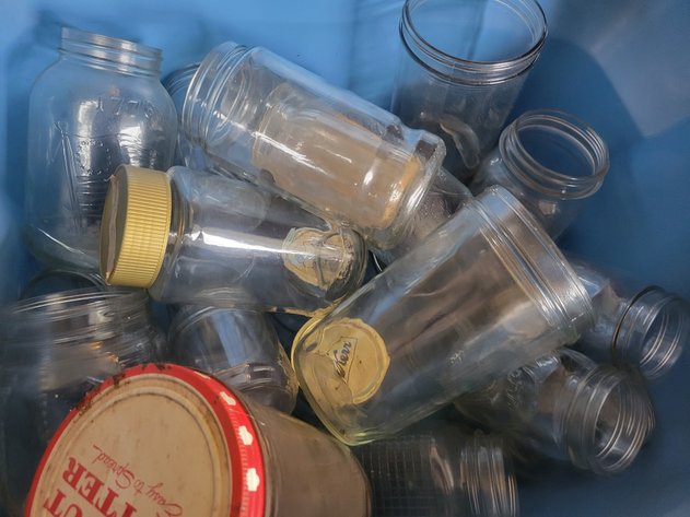 Canning jars, canner