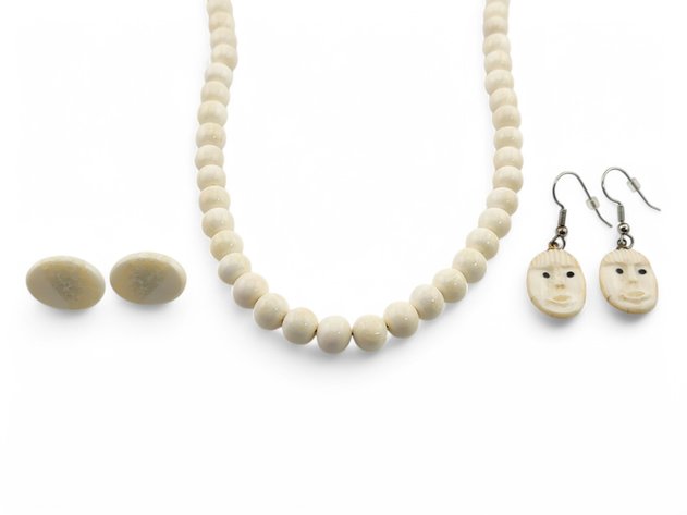 Walrus Ivory Necklace & Earrings 