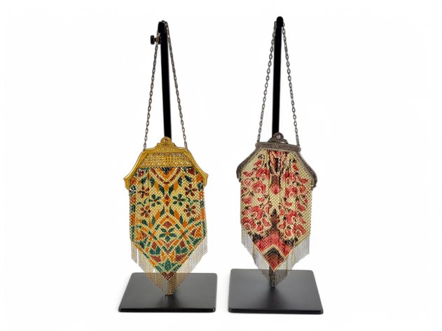 Antique Mandalian Painted Mesh Purses